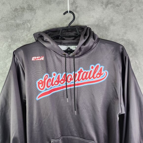 Mens Gray OSA Athletics Scissortails Pullover Sweatshirt Hoodie Long Sleeve L - Picture 6 of 13